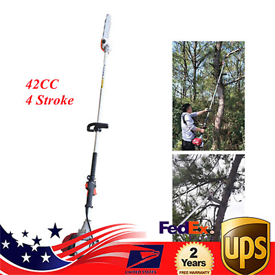 #ad #ad 42CC 4 Stroke Pole Saw Powerful Gas Pole Chainsaw Telescopic Tree Pole Pruner $239.40
