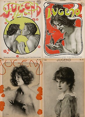 312 Old Issues Jugend German Art Nouveau Jugendstil Magazine 1896 1901 V.1 DVD $12.99