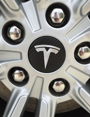 #ad Tesla Model S X 3 Y Center Wheel Wraps Decals many colors $9.50