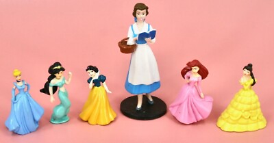 #ad Disney Princess Play Set Cake Toppers Lot Of 6 Figures Mini Belle Snow White etc $11.99
