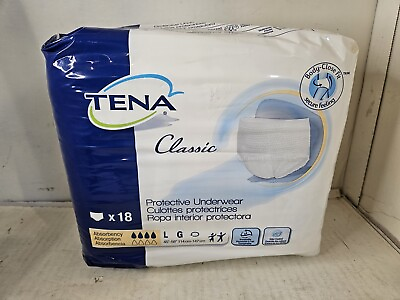 #ad TENA Classic Protective Underwear Adult Pullup Disposable Large 72514 18 Ct $19.99