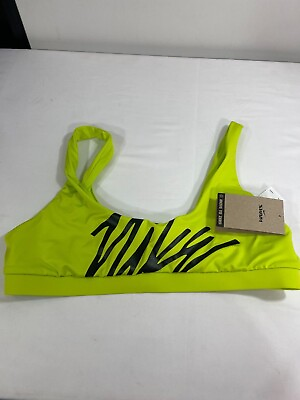 Women#x27;s Nike Multi Logo Scoop Neck Bikini Top Size Medium New $46 $14.99