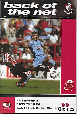 #ad Football Programme Bournemouth v Colchester United Div 1 11 9 2004 GBP 1.00