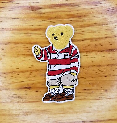 3quot; embroidered iron on Stripe Bear patch. No sewing needed $18.00