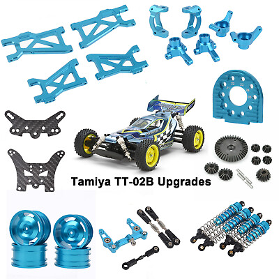 #ad Shock Front Rear Arms Wheels Chassis Frame Kit for Tamiya TT 02B 1 10 Buggy Car $15.00