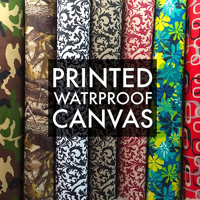 #ad #ad Printed Canvas Fabric Waterproof Outdoor 60quot; wide 600 Denier by the yard $14.49