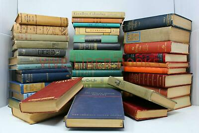Lot of 10 Vintage Old Rare Antique Hardcover Books Mixed Color Random $34.95
