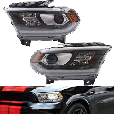 For 2016 2020 OEM Dodge Durango Halogen Headlights LED DRL Left amp; Right Side $366.00