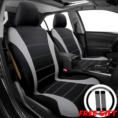 #ad Front Car Seat Covers 5 Seats Full Set Rear Protector Cloth For Honda Black Gray $24.88