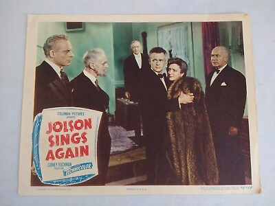 Vtg 1949 Ephemera Jolson Sings Again Movie Lobby Card Parks Hale 11x14 $18.88