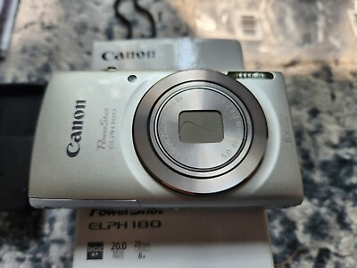 #ad Canon PowerShot ELPH 180 20MP Digital Camera Silver 85% NEW $225.00