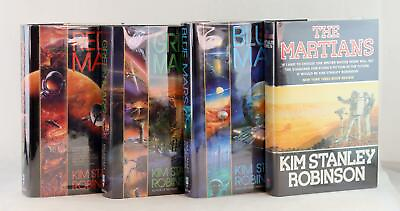 #ad Kim Stanley Robinson Signed 1st 1993 99 Red Mars Green Mars Blue Mars Martians $1250.00