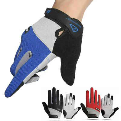 #ad Men Women Full Finger Gloves Anti Slip Gel Pad Motorcycle MTB Road Bike Gloves $9.99