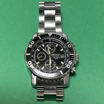 #ad SEIKO Chronograph 7T62 0DD8 Tachymeter Water Resistant 10bar ST. Steel B4851 $135.64