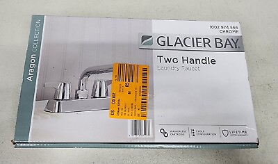 #ad Glacier Bay Aragon 4 in. Centerset 2 Handle Laundry Faucet Chrome $28.90