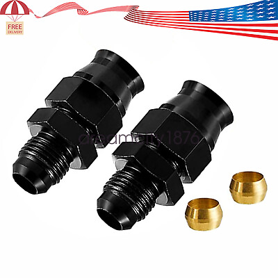 #ad 2 x 5 16quot; 8mm OD alloy Tube hard line to Adapter 6 AN Male Flare Hose Fitting $7.25