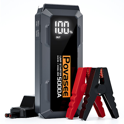 Car Jump Starter 5000A Booster Jumper Power Bank Battery Charge 3quot;LCD Display $78.40