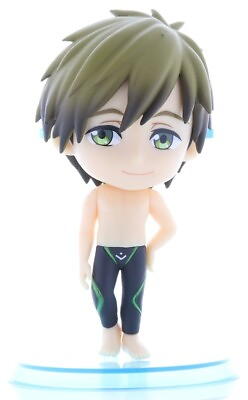 #ad Free Iwatobi Swim Club Figurine Figure Ichiban Kuji Kyun Chara Makoto Tachibana $25.99