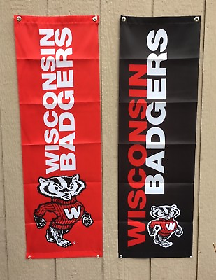 #ad UW Wisconsin Badger Basketball 2 pack Banners March madness $4.00
