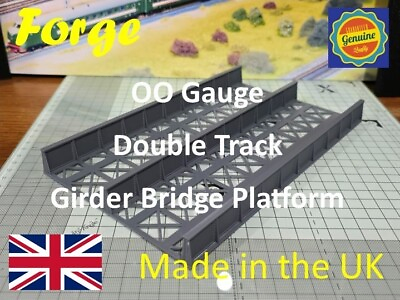 #ad OO Gauge Double Track Girder Bridge Deck Model Railway Train Layout 1:76 Scale $12.47