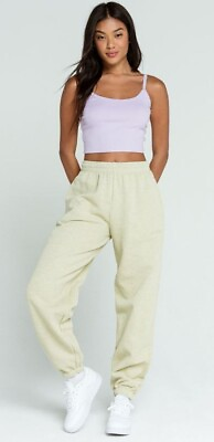#ad BDG Urban Outfitters Women#x27;s Jogger Pants in Sand Large MSRP $59 $29.50