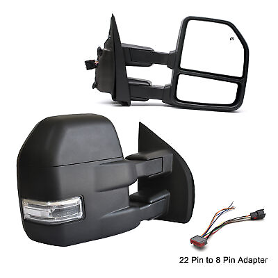 #ad Pair Towing Mirrors For 2015 2020 Ford F 150 Pickup Power Heated Signal Sensor $205.28