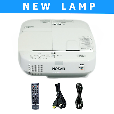#ad NEW Lamp Ultra Short Throw Epson BrightLink 595Wi 3LCD Projector HDMI w Remote $255.00