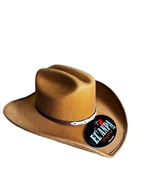 Men#x27;s Faux Felt Western Cowboy Hat Tejana Sombrero Vaquero Mexicano Orange $32.99