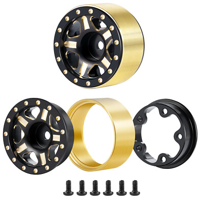 4PCS Counterweight 1.0 Beadlock Wheel Rims For 1 24 Axial SCX24 1 18 TRX4M Tires $27.37