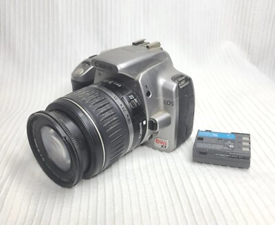 #ad Canon EOS Rebel XT Digital SLR Camera 18 55mm Lens Battery 4g Card No Charger $79.00