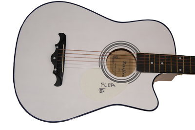 #ad FLEA SIGNED AUTOGRAPH FULL SIZE ACOUSTIC GUITAR RED HOT CHILI PEPPERS JSA COA $1799.95