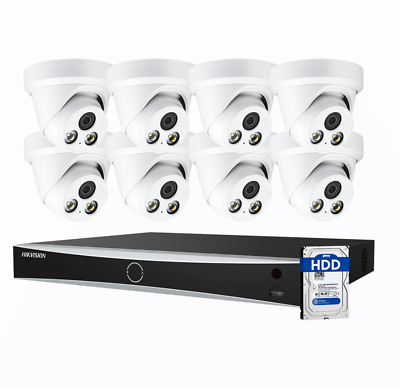#ad Hikvision OEM 8POE 8CH 10TB NVR 4K Security ColorVu IP Camera CCTV System US Lot $80.75