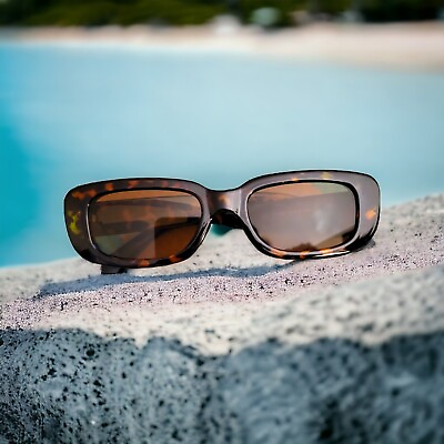 #ad Women#x27;s Brown Tortoise Shell Fashion Sunglasses EUC $9.99