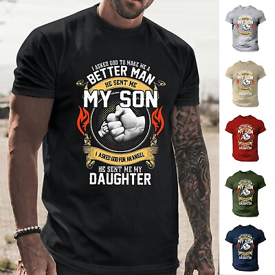 Male Spring And Summer Fathers Day Casual Retro Letter Partial Mens Foil Top $13.29