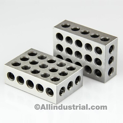 1 Matched Pair Ultra Precision 1 2 3 Blocks 23 Holes .0001quot; Machinist 123 Jig $17.99