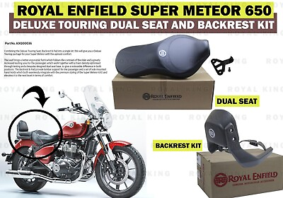 #ad Royal Enfield Super Meteor 650 quot;Deluxe Touring Dual Seat amp; Backrest kitquot; $308.09
