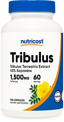 #ad Nutricost Tribulus Terrestris Extract 1500mg 120 Capsules 60 Servings Non GMO $12.95