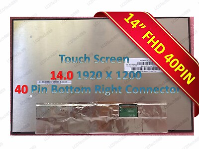 #ad Lenovo FRU 5D10V82401 PN SD10Z34937 FHD 1920x1200 40pin Matte Touch Screen 14.0 $59.99