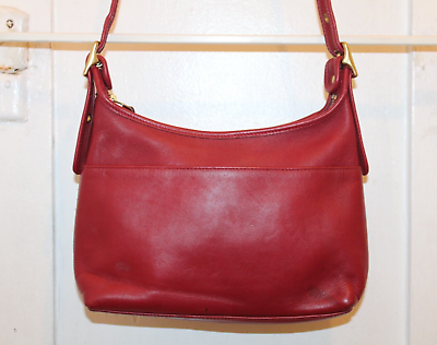 #ad COACH Legacy Small Pocket Red Leather Shoulder Crossbody Handbag Purse VTG #9136 $142.40