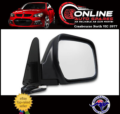 #ad Electric Door Mirror RIGHT Suit Toyota Landcruiser 80 Series BLACK rear view AU $149.00