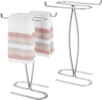 mDesign Decorative Modern Metal Fingertip Hand Towel Holder Stand for... $43.02