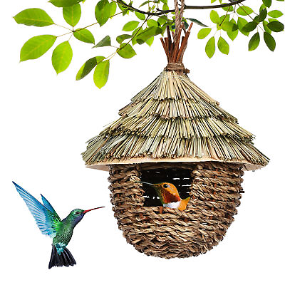 Decorative Hummingbird Creative House Hand woven Hummingbird Hanging Nest House $14.49