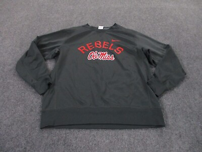 Ole Miss Rebels Sweathshirt Adult XL Nike Retro Spellout Pullover Track Mens $29.95