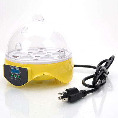 #ad Mini 7 Eggs Digital Incubator Bird Chicken Duck Geese Quai Hatcher Home Gift $21.89