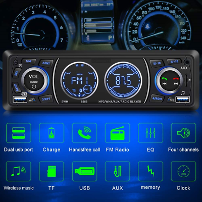 #ad Bluetooth Stereo Radio Car Receiver AM FM System Wireless USB SD MP3 LCD US Hot $30.13