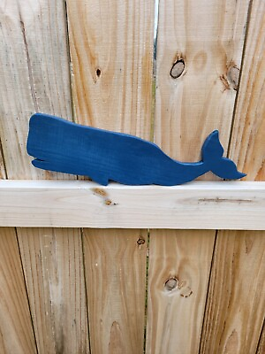 Wooden Whale Wall Decor $20.00