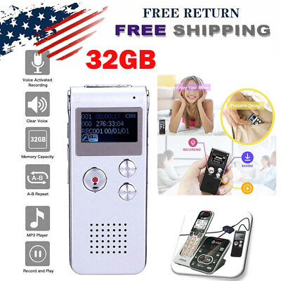 #ad 32G USB Paranormal Ghost Hunting Equipment Digital EVP Voice Activated Recorder $22.99