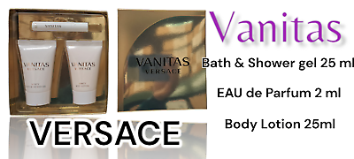 Versace Vanitas Women#x27;s 3 Piece Mini Gift Set .6 Oz amp; Body Lotion .8 Oz amp; SG $18.00