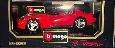 #ad Burago Diamond Dodge Viper RT 10 1992 Red Diecast Car Model 3025 1 18 NIB $24.99