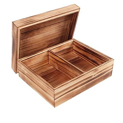 #ad Wooden Storage Box with Convertible Tray LidDecorative Boxes with Removable D... $38.55